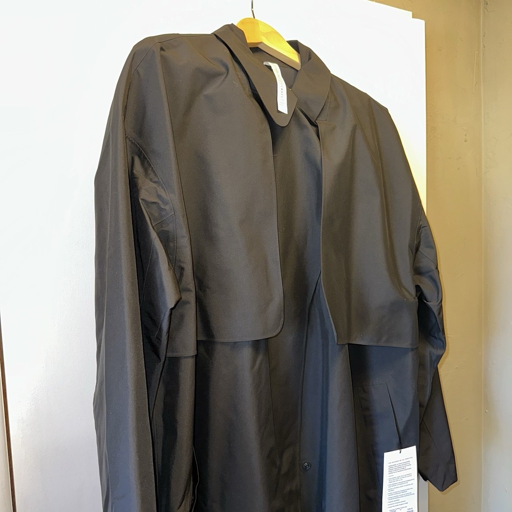 Lululemon NWT Oversized Tie-Waist Trench Coat Black Size 12 MSRP $298